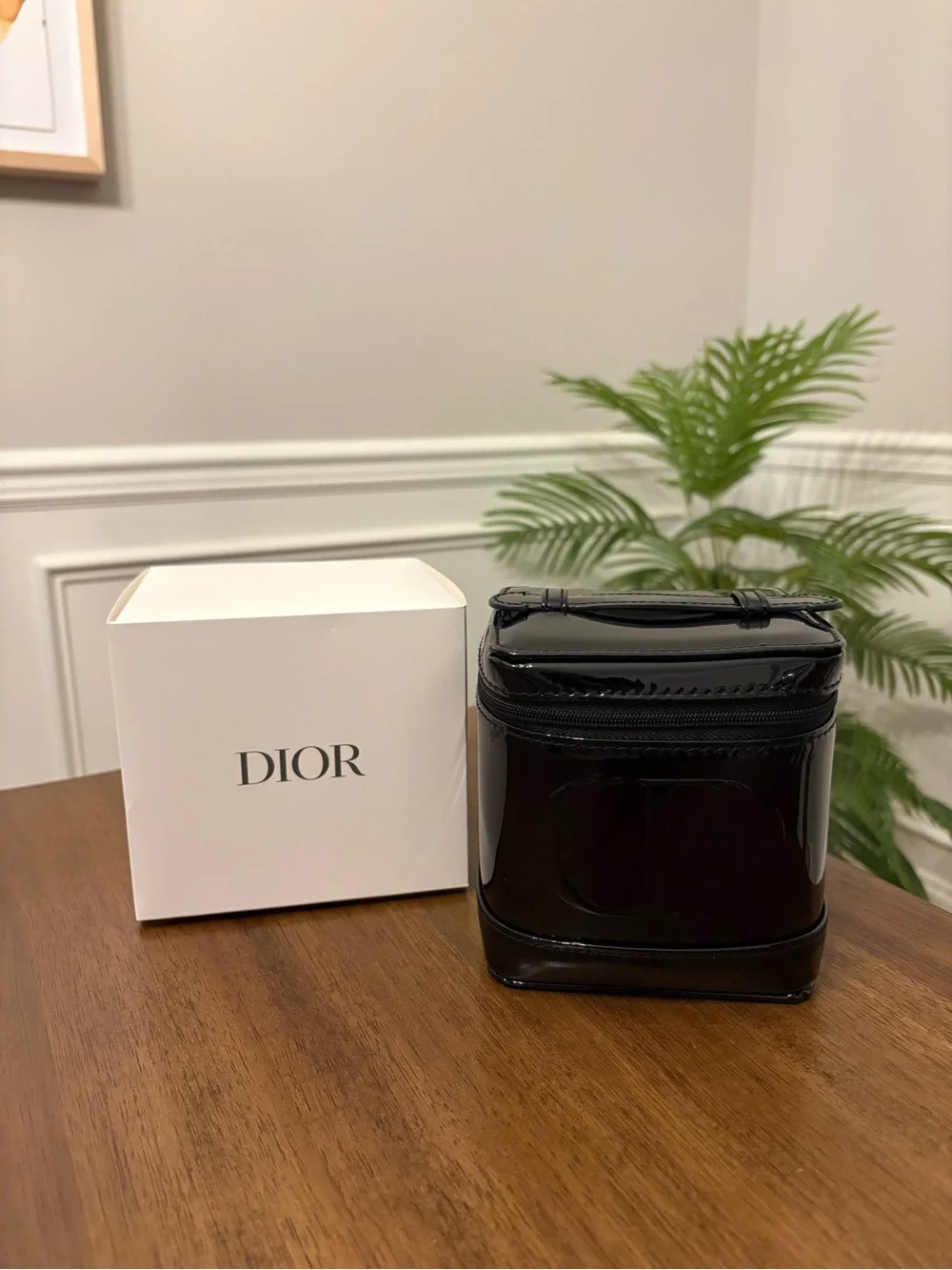 Dior Black Patent Vanity Case